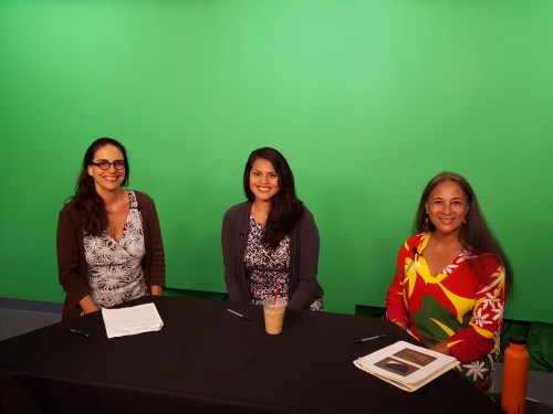 Kaui Lucas, Kim Ku'ulei Birnie, and Elise Dela Cruz-Talbert, 